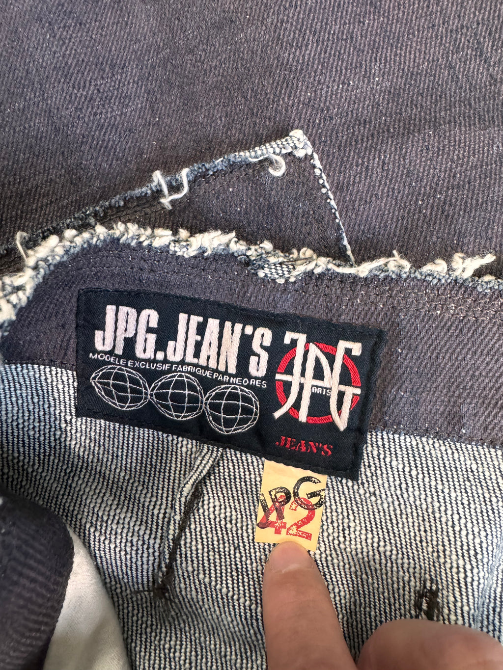 2000s Jean Paul Gaultier Denim Patchwork Jacket & Long Skirt Set