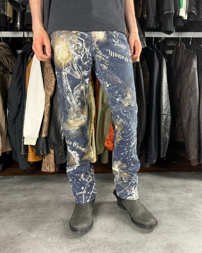 AW2003 Roberto Cavalli Zodiac Constellation Astrology Pants (XS)