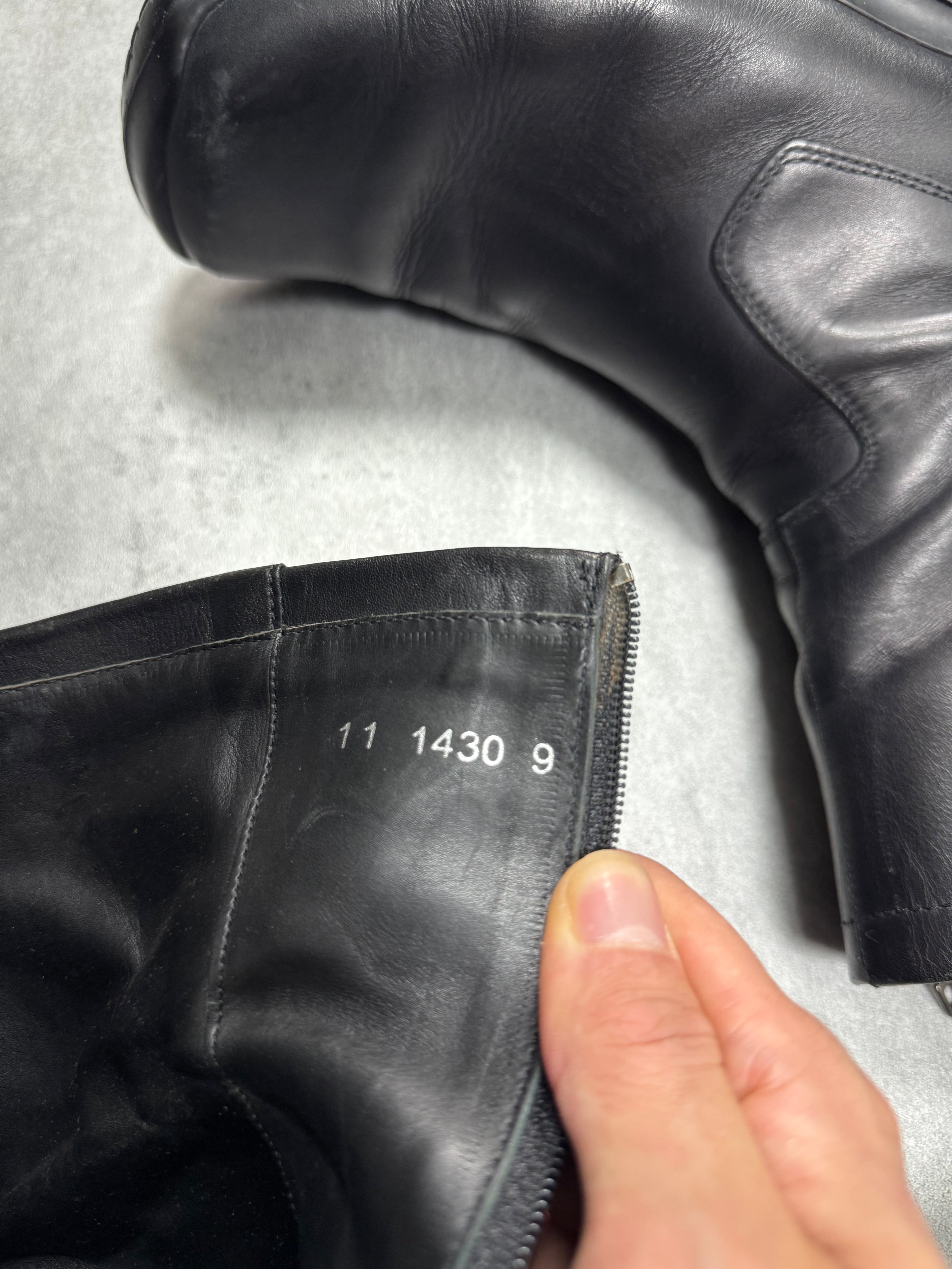 FW1999 Prada Ankle Vibram Black Leather Boots