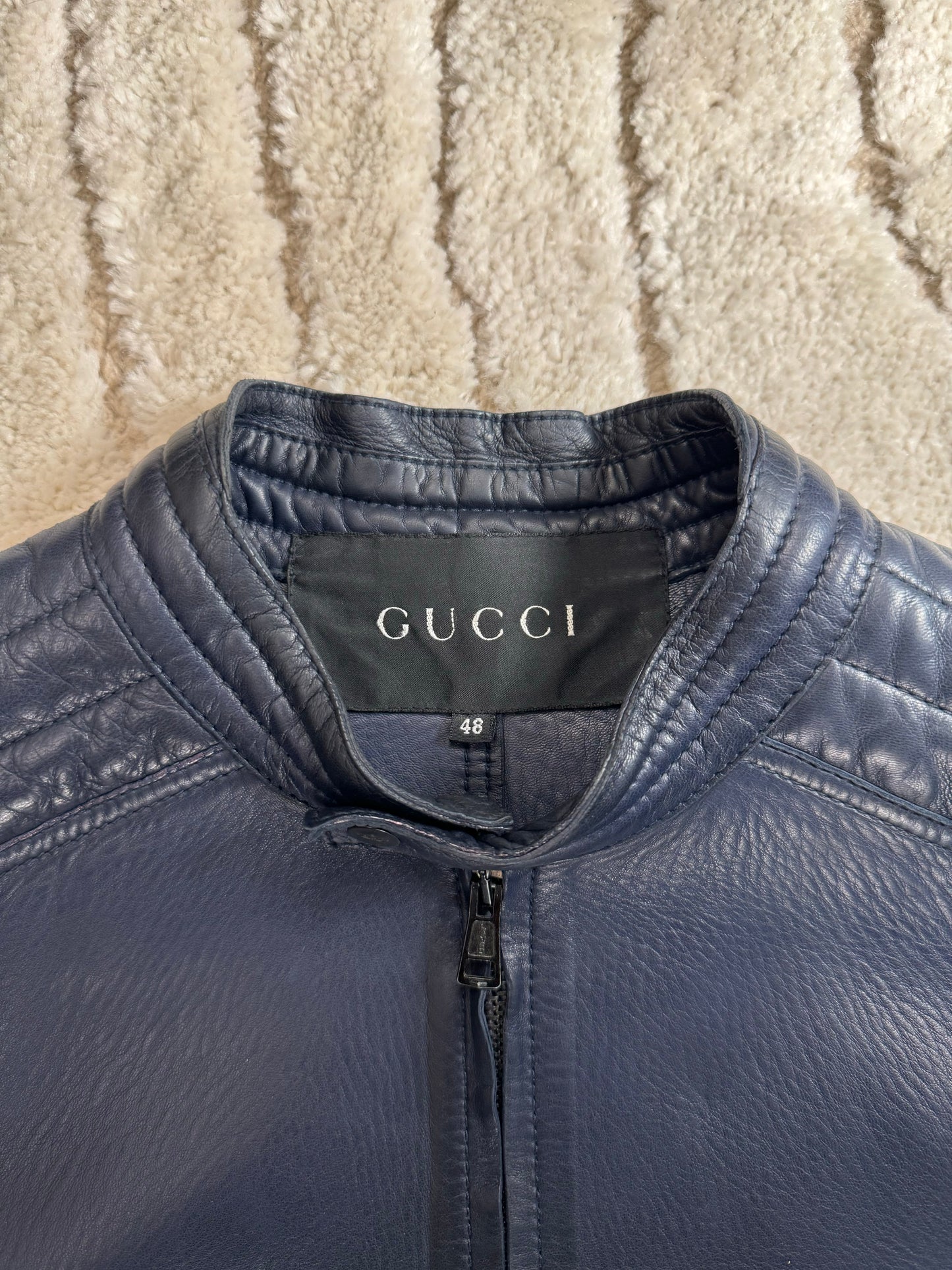 SS1999 Gucci Biker Leather Jacket by Tom Ford (M)