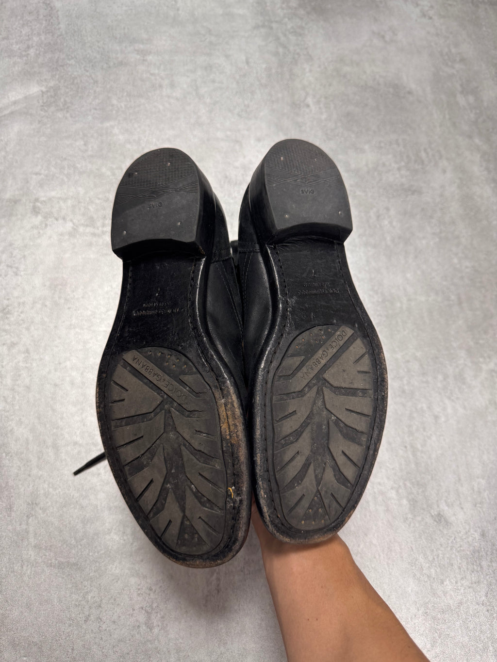 Dolce & Gabbana Brut Textures Leather Boots