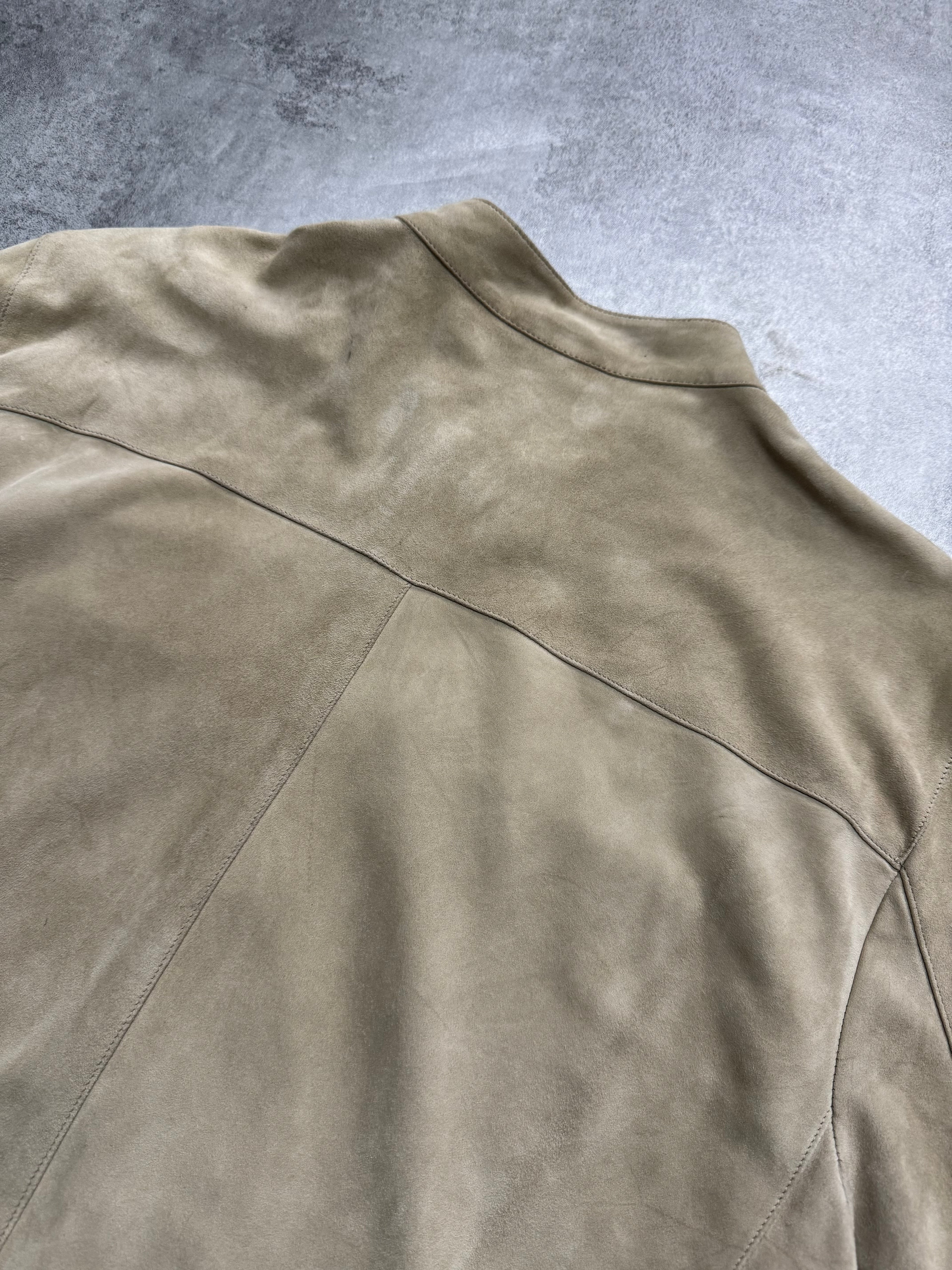 SS2009 Prada Beige Suede Leather Jacket