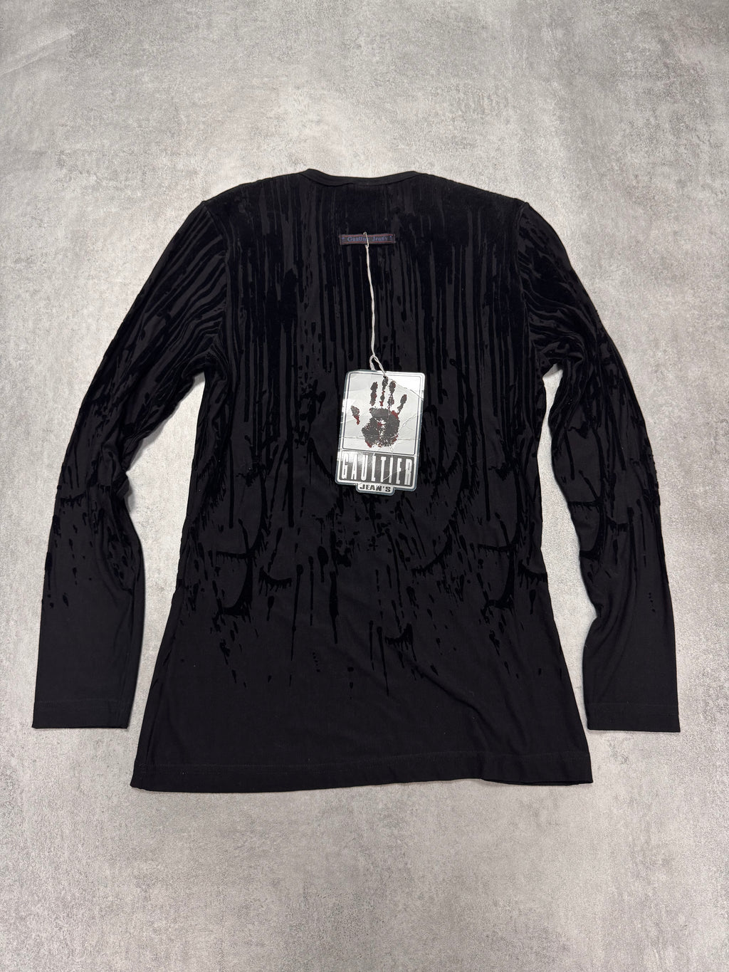 AW1998 Jean Paul Gaultier Blood Drip Black Longsleeves