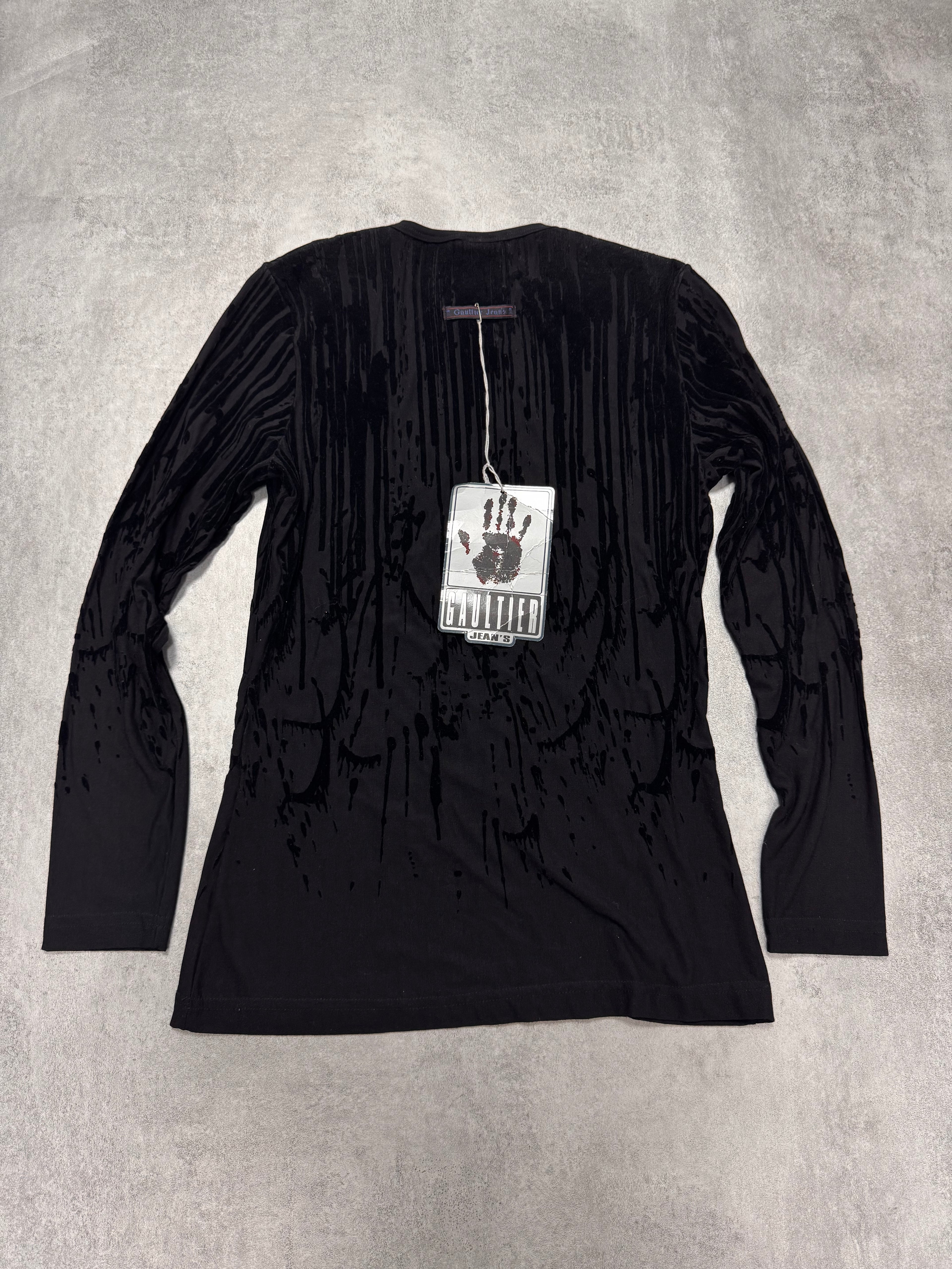AW1998 Jean Paul Gaultier Blood Drip Black Longsleeves