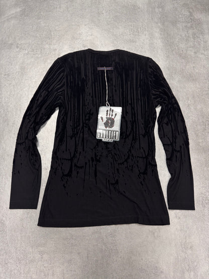 AW1998 Jean Paul Gaultier Blood Drip Black Longsleeves (XS)