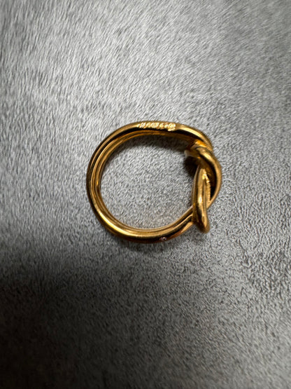 1990s Hermès Golden Scarf Ring (OS)