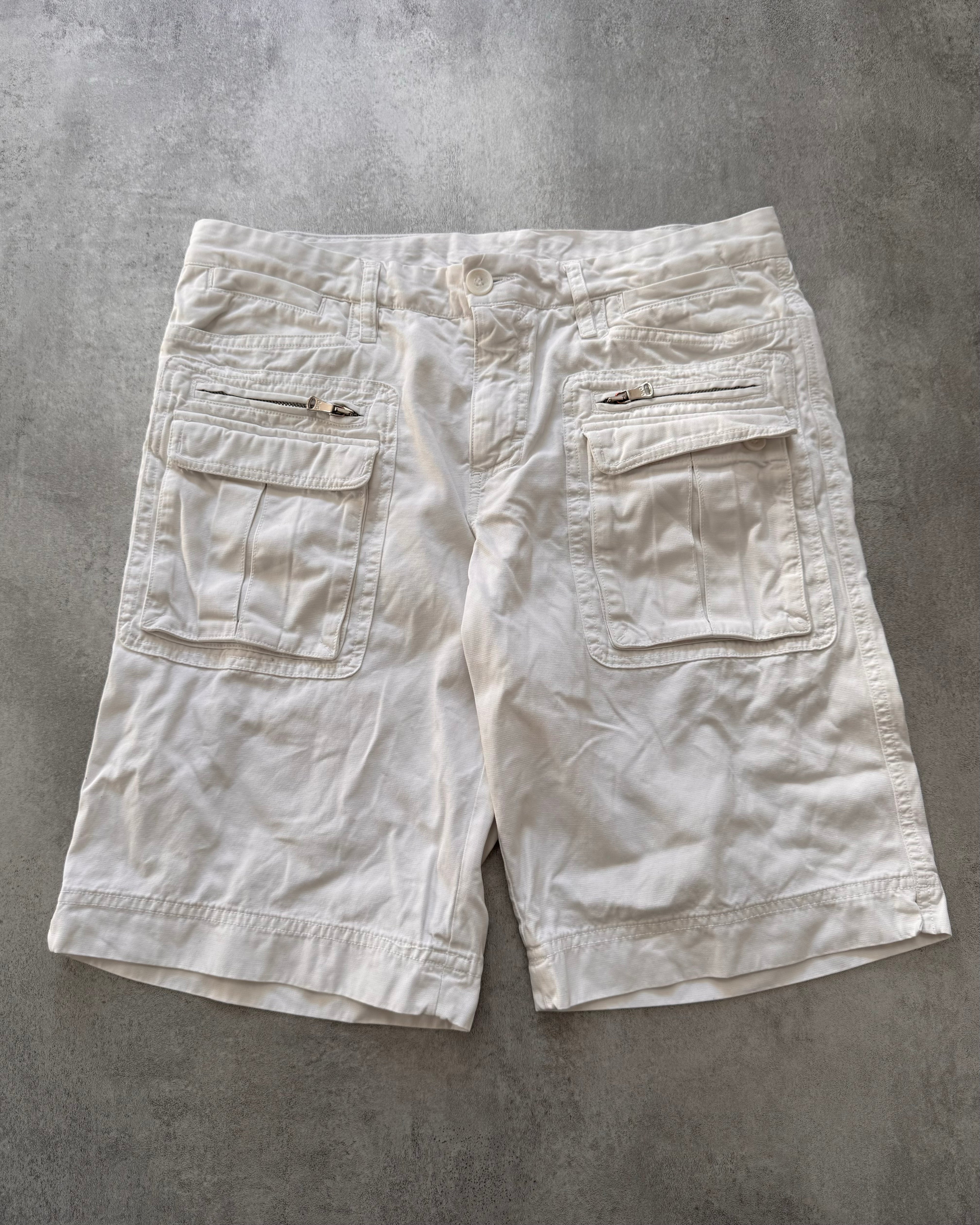 2000s Dolce & Gabbana Cargo White Short