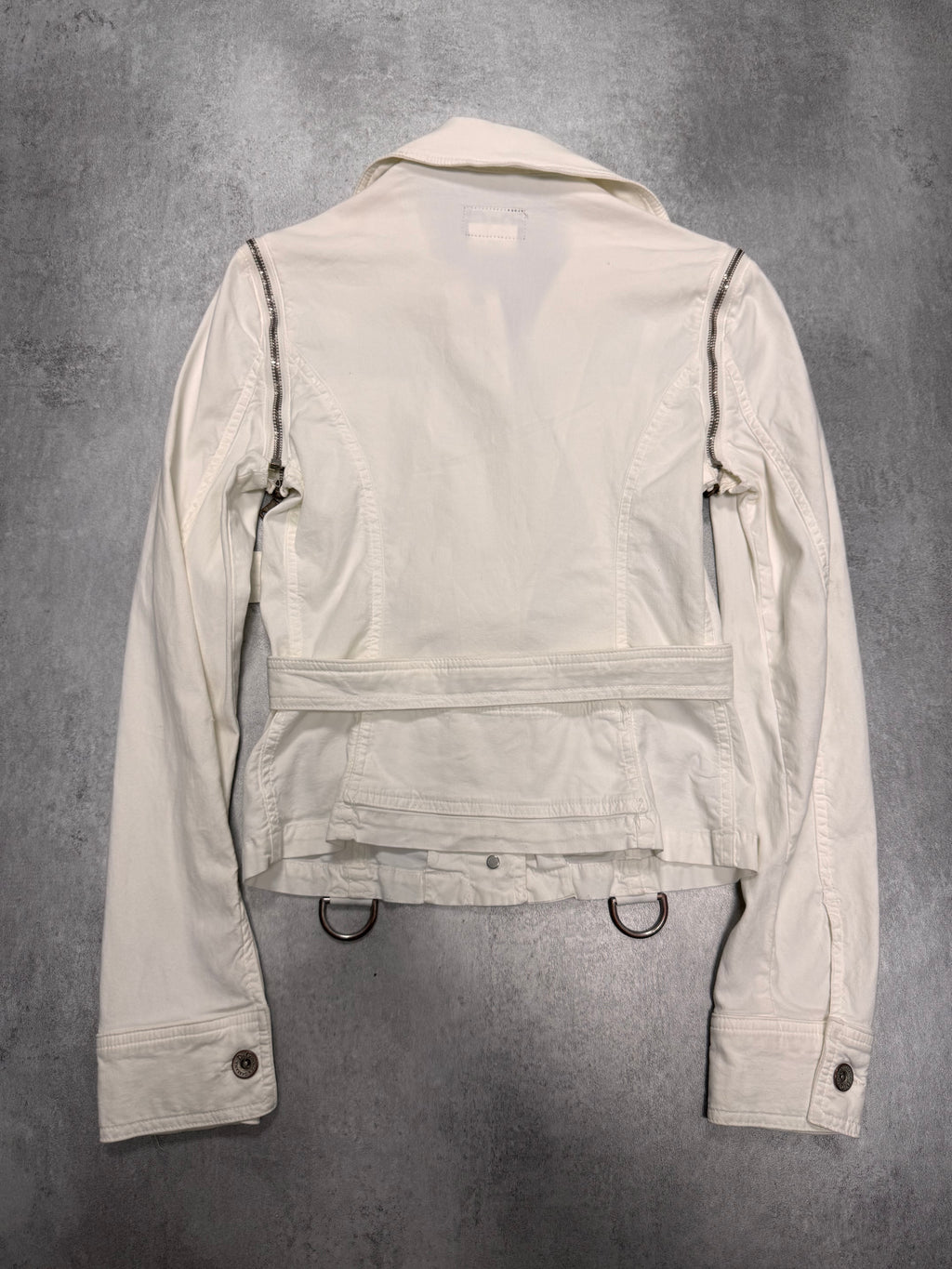 SS2004 Dolce & Gabbana Detachable Zip Cargo White Jacket