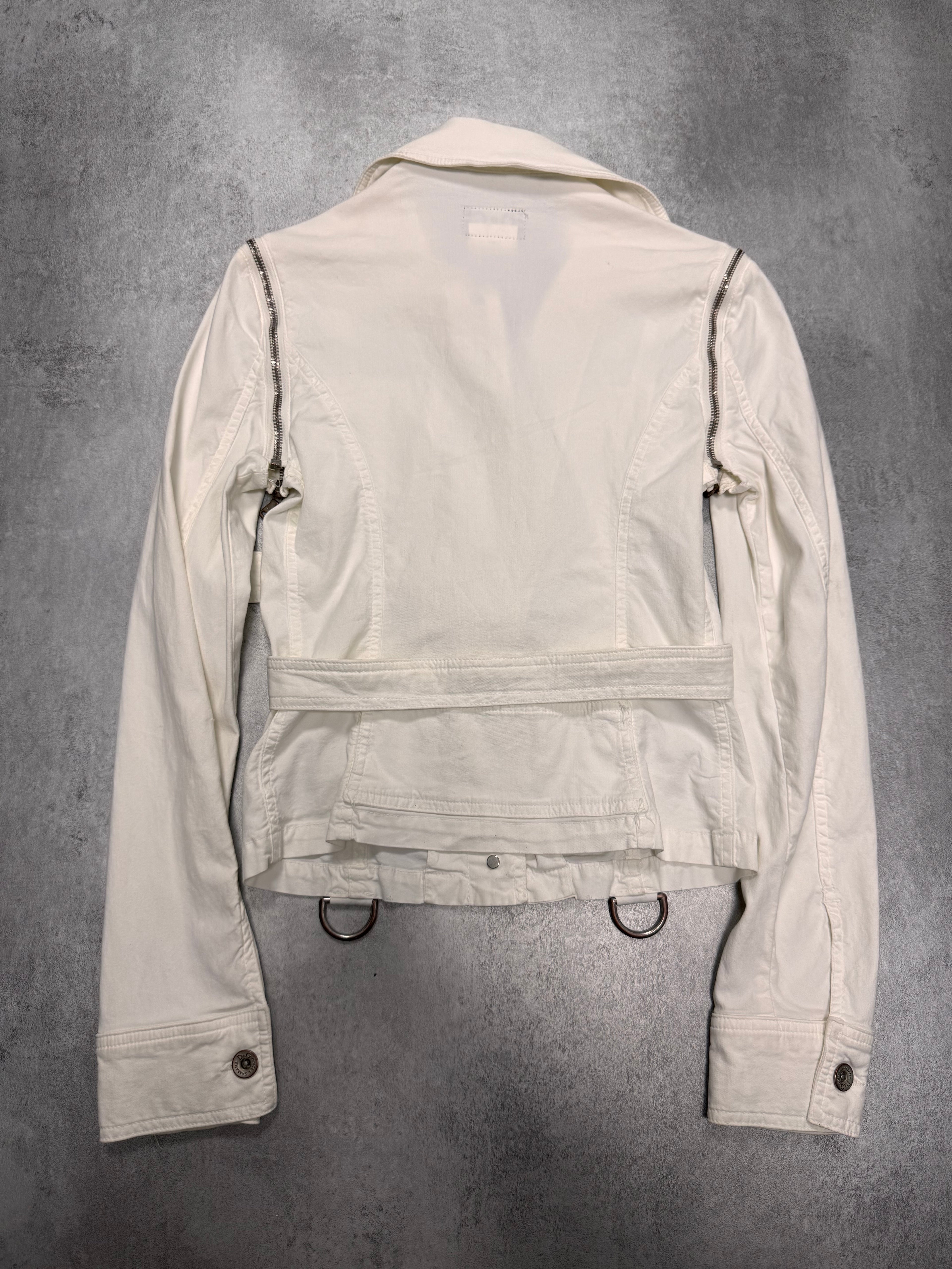 SS2004 Dolce & Gabbana Detachable Zip Cargo White Jacket