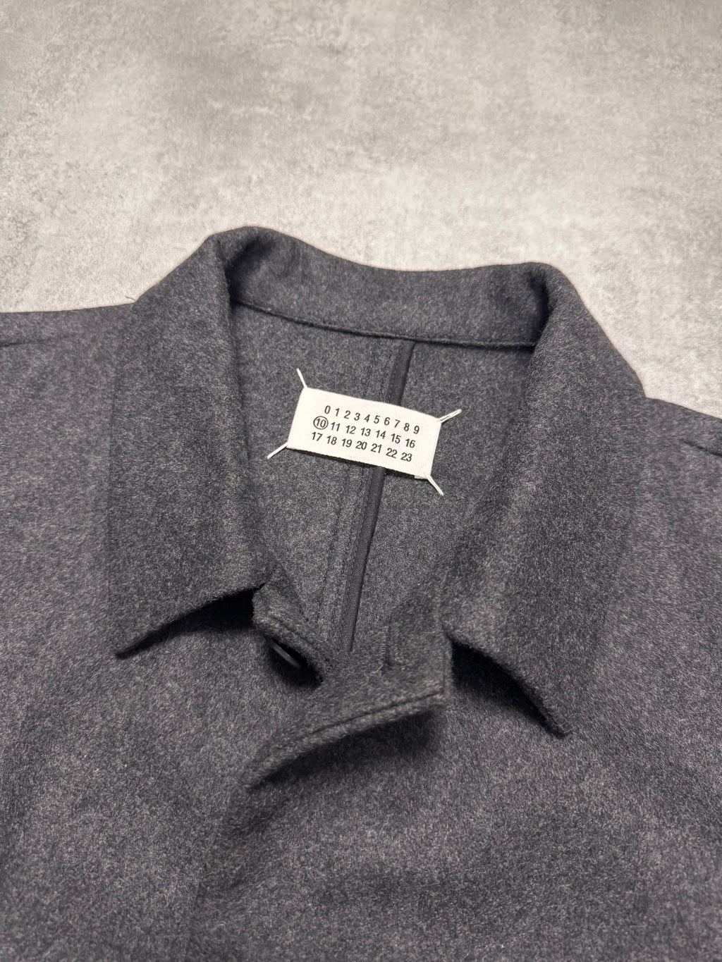 Maison Margiela Grey Wool Minimalist Jacket