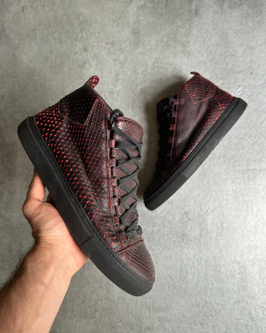 2014 Balenciaga Arena High Red Python Shell Effect  (43) - 1