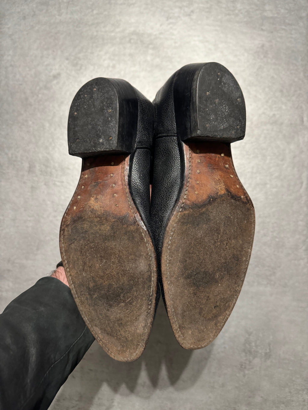 2000s Cow-Boy Black Santiags Boots  (42) - 4