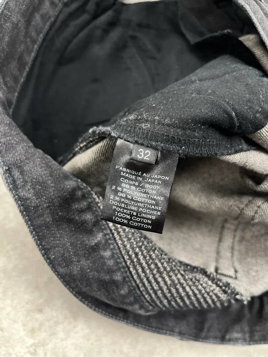 Balmain Biker Distressed Grey Denim Jeans AIVdgqwB 11