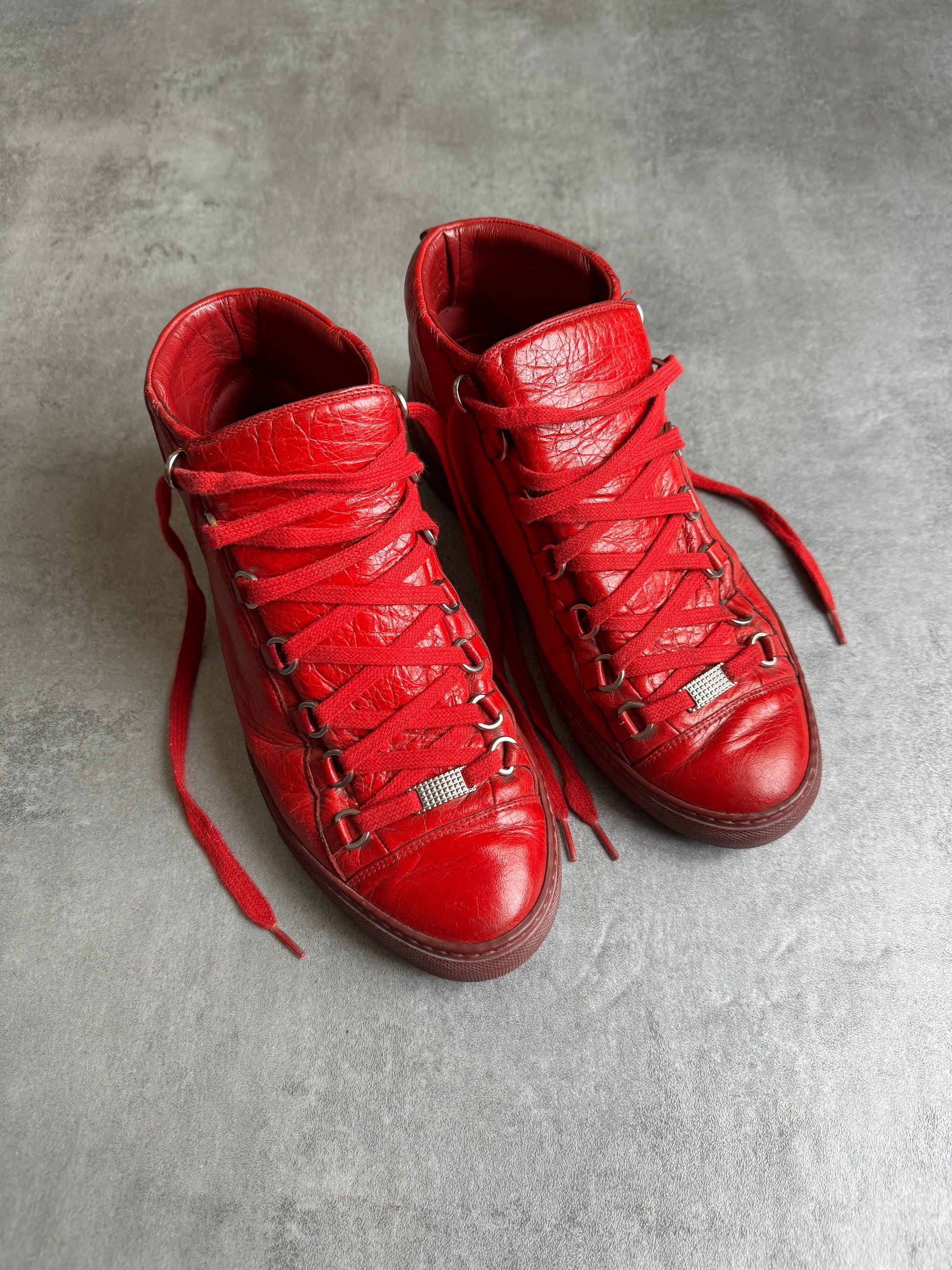 AW2015 Balenciaga Arena High Red Vibrant Leather  (41) - 2