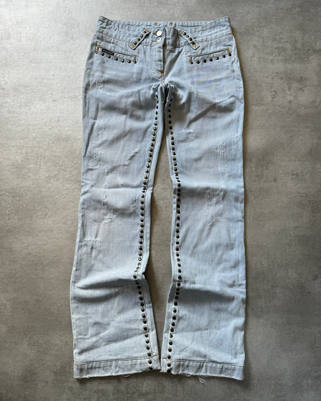 SS2006 Dolce & Gabbana Tiger Embroideries Jeans (S) - 5