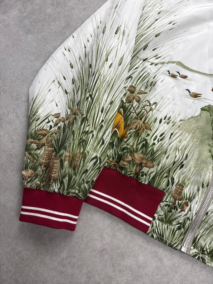 SS2017 Maison Margiela White Satin Hunting Fox Bomber Jacket AUVPbwGR 7