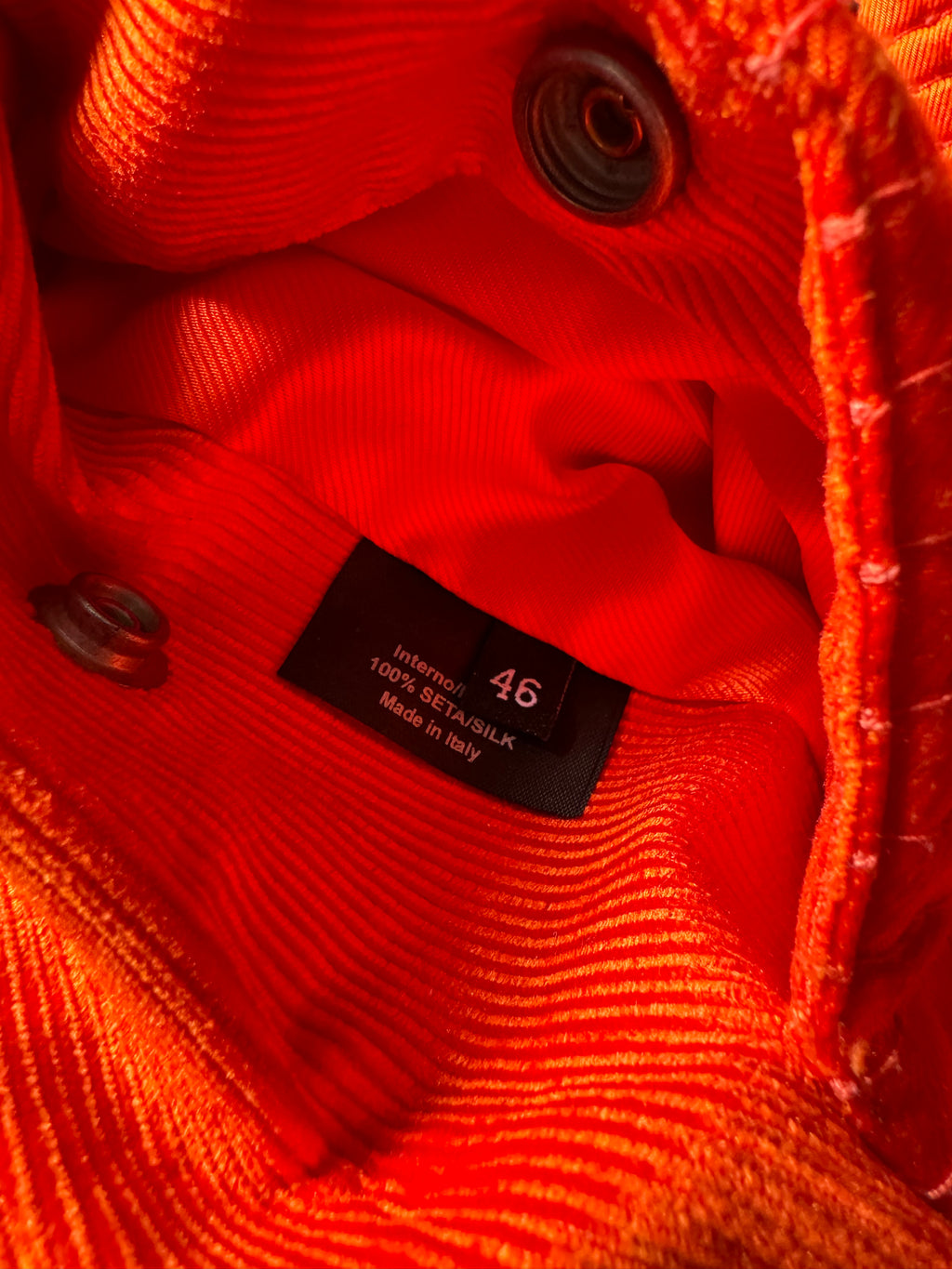 FW1999 Gucci Orange Biker Jacket by Tom Ford (S) - 6