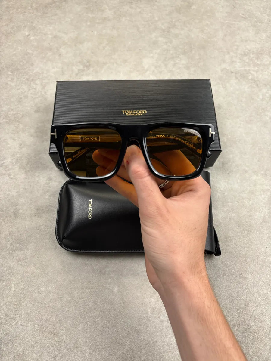 Tom Ford Black Acetate Oversized Square Sunglasses AdwwVqgf 0