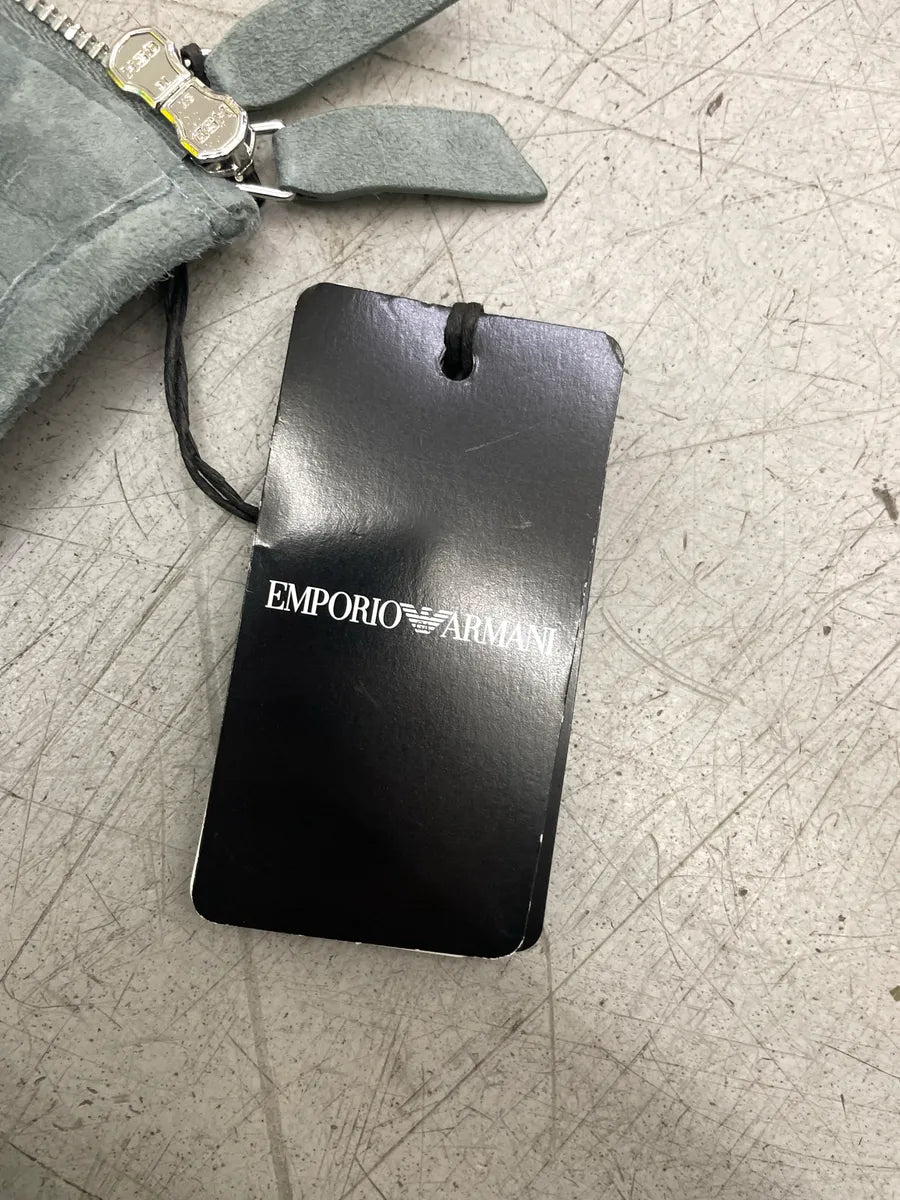 AW2023 Emporio Armani Light Green Geometric Textured Zip-Up Light Jacket AgRRYkUG 11