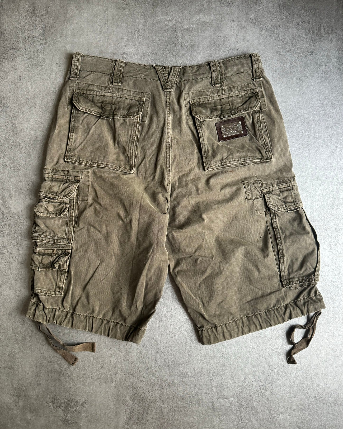 FW2006 Dolce & Gabbana Multi Pockets Cargo Olive Shorts  (L) - 2