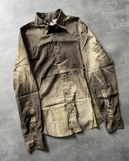 SS2004 Cavalli Faded Brown Sand Desert Shirt (L) - 5