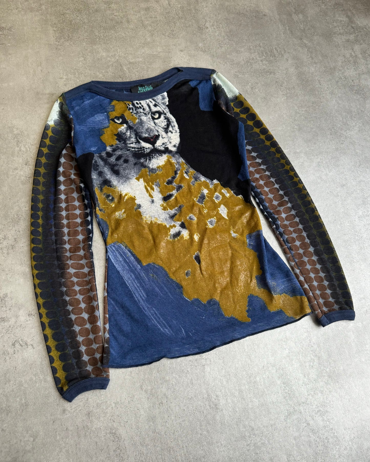 AW1995 Jean Paul Gaultier Cyber Leopard Mesh Shirt (S) - 7