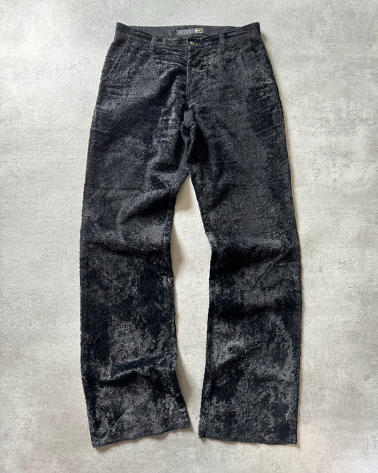 2000s Cavalli Pony Hair Black Cozy Pants  (M) - 1