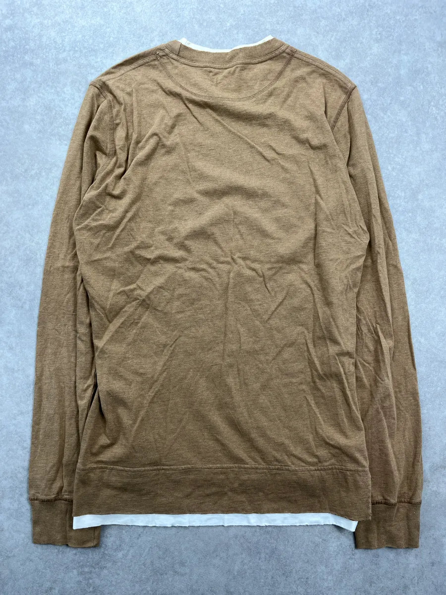 AW2006 Dsquared2 Camel Crest Graphic Layered Hem Longsleeves ArnfbjAL 3