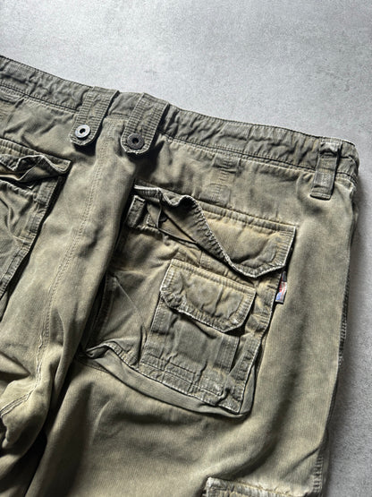 FW2006 Dolce & Gabbana Multi Pockets Cargo Olive Shorts (L) - 3