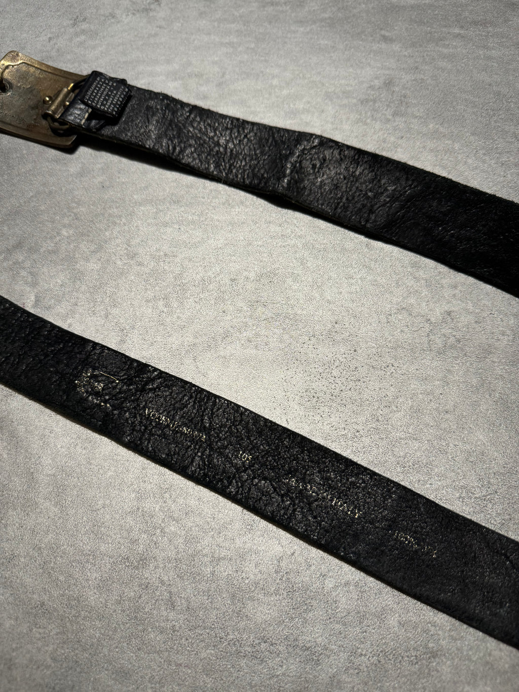 2000s Cavalli Embellished Black Leather Belt (OS) - 4