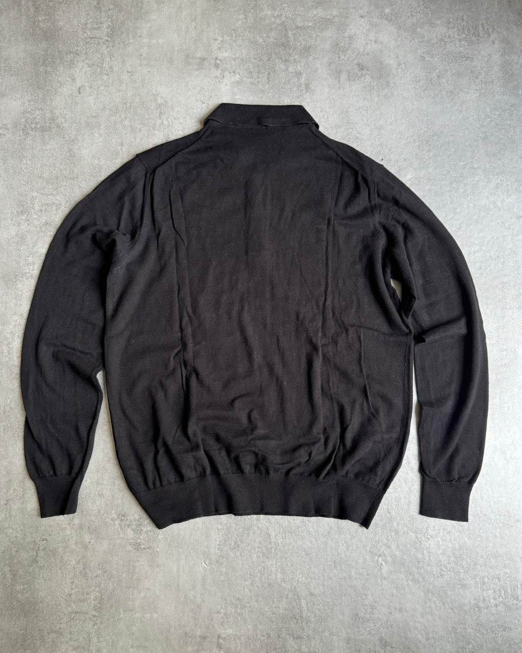 AW2020 Prada Staff Black Wool Polo Sweater  (L) - 2
