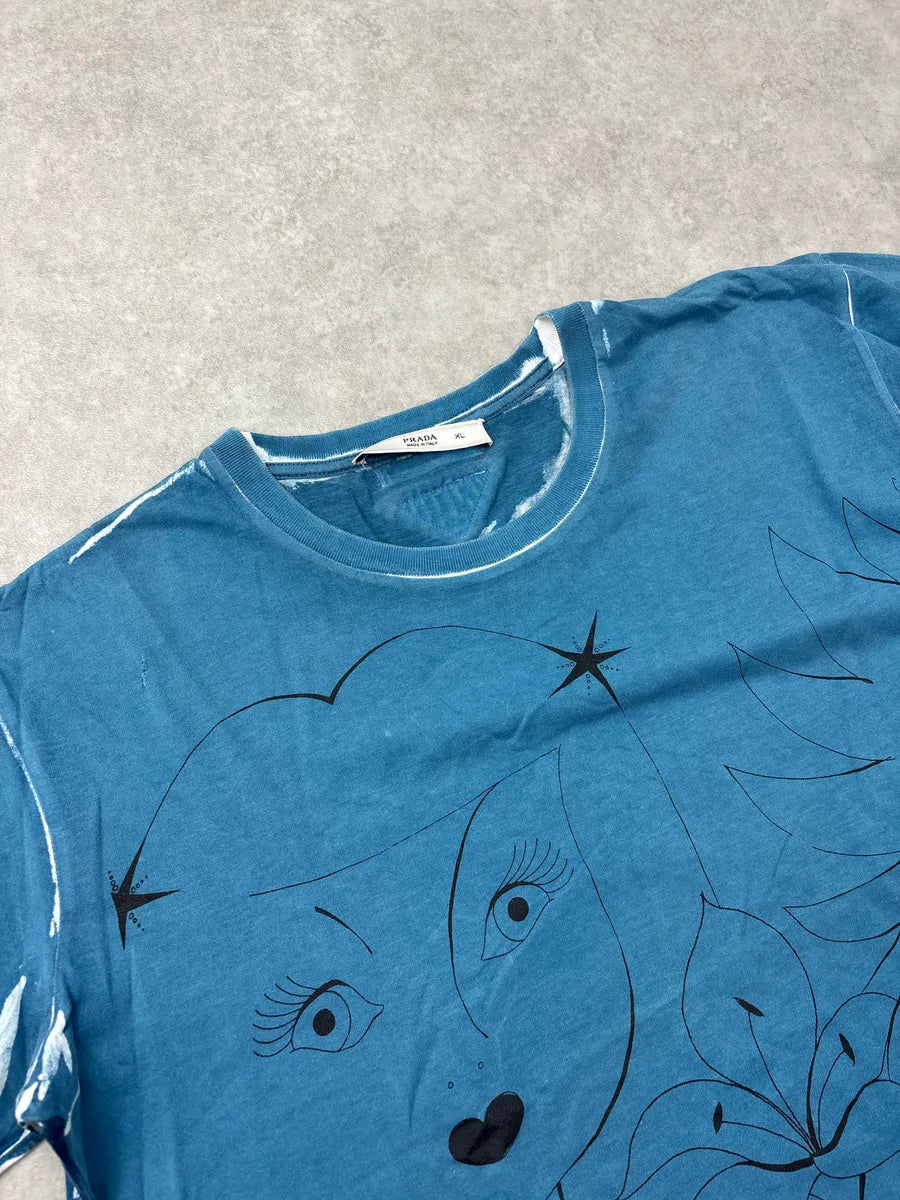 2010s Prada Blue Virgo Zodiac T-Shirt AvANsUoC 4