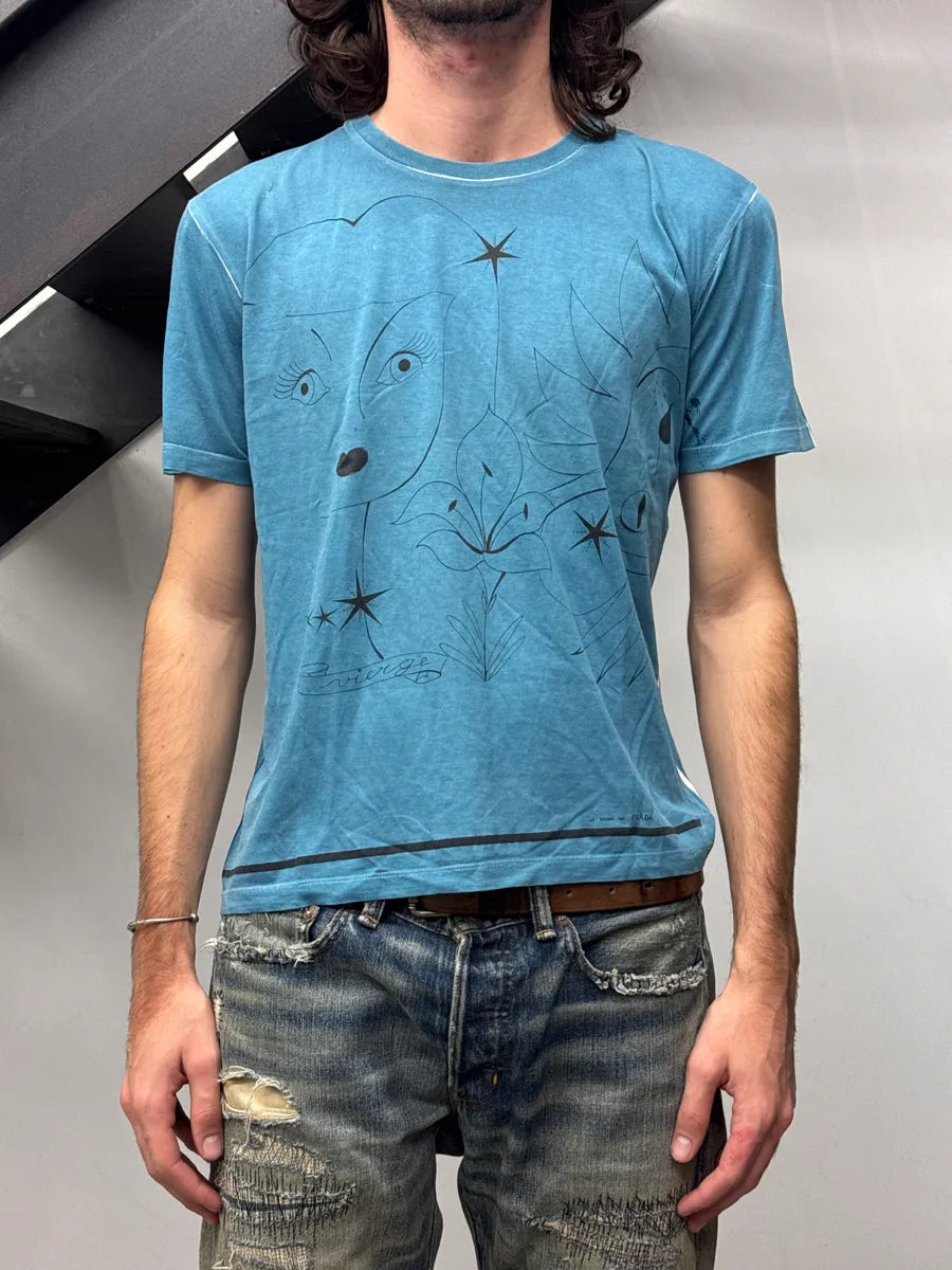 2010s Prada Blue Virgo Zodiac T-Shirt AvANsUoC 1
