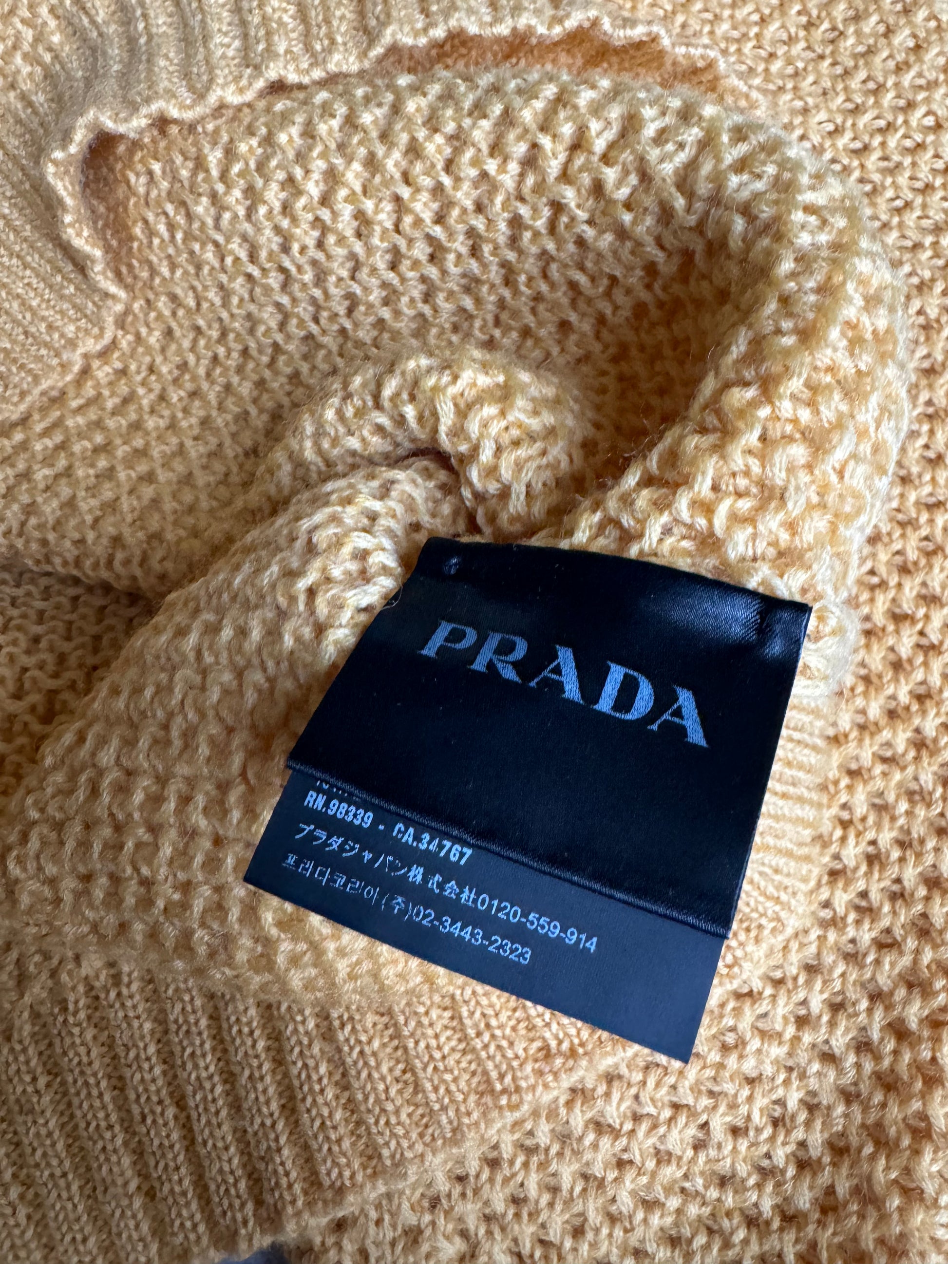 AW2017 Prada Yellow Wool Crewneck Sweater (L) - 9