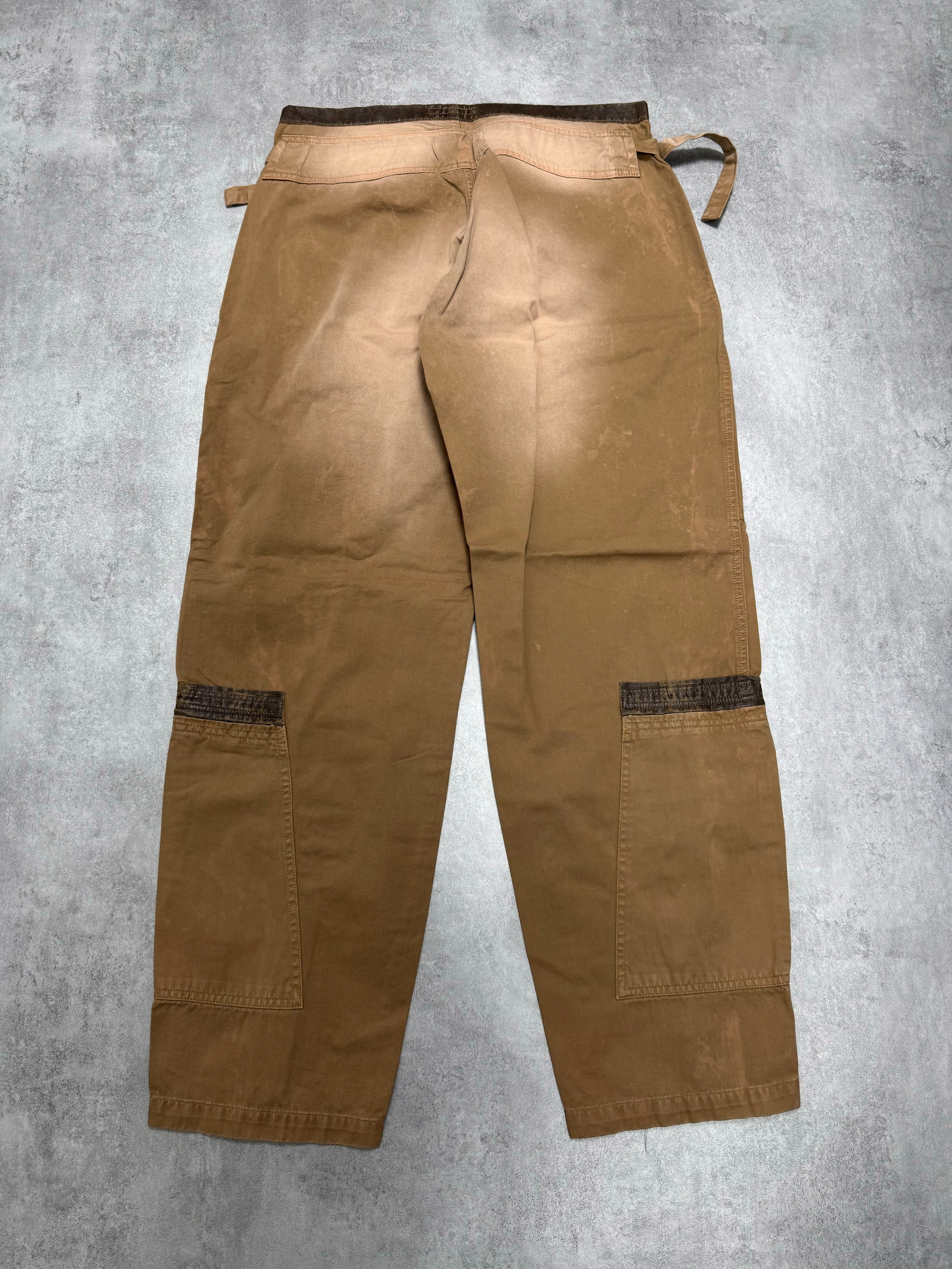 2000s Daniele Alessandrini Faded Hybrid Cargo Pants