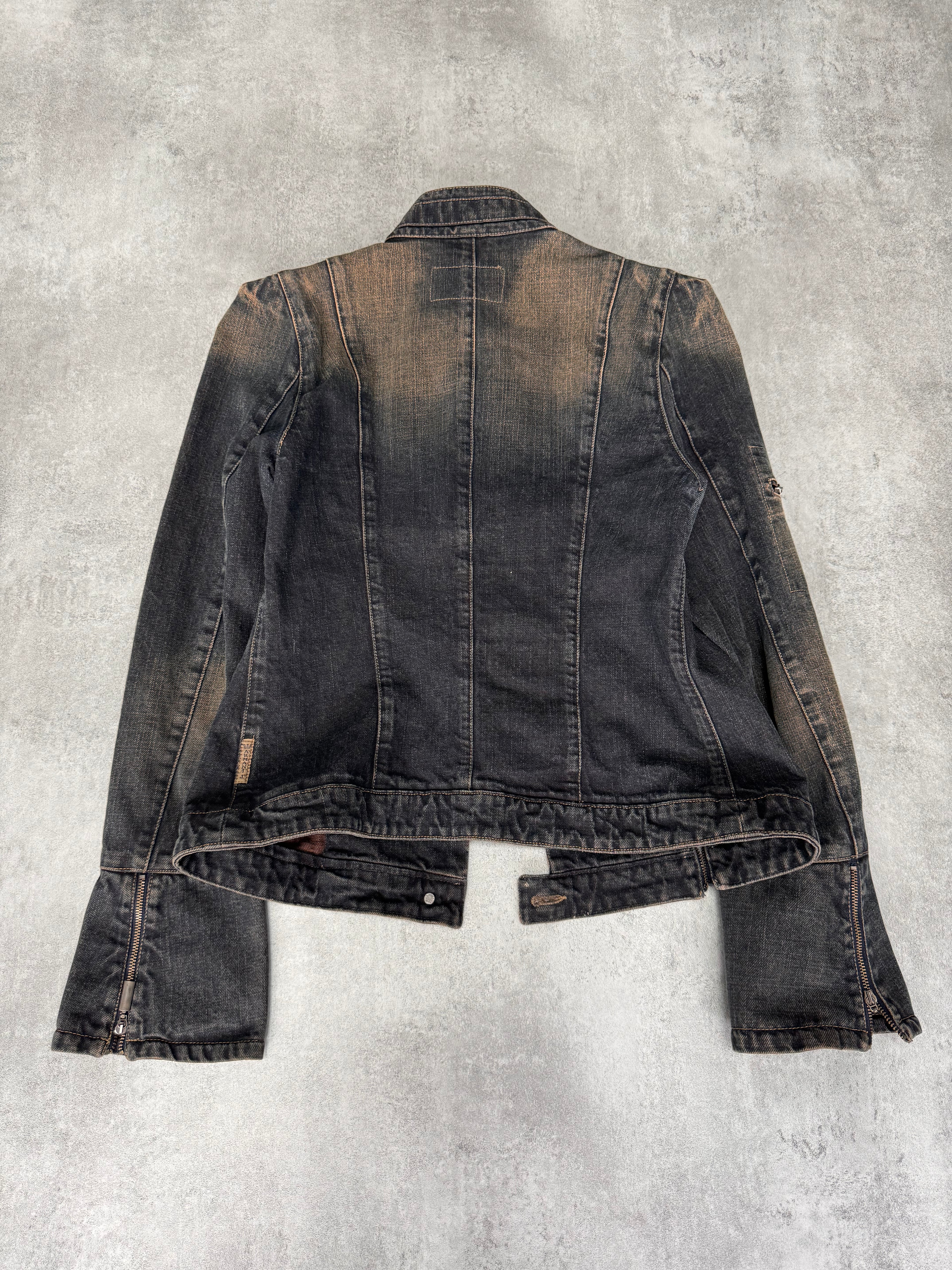 2000s Armani Samurai Faded Denim Jacket