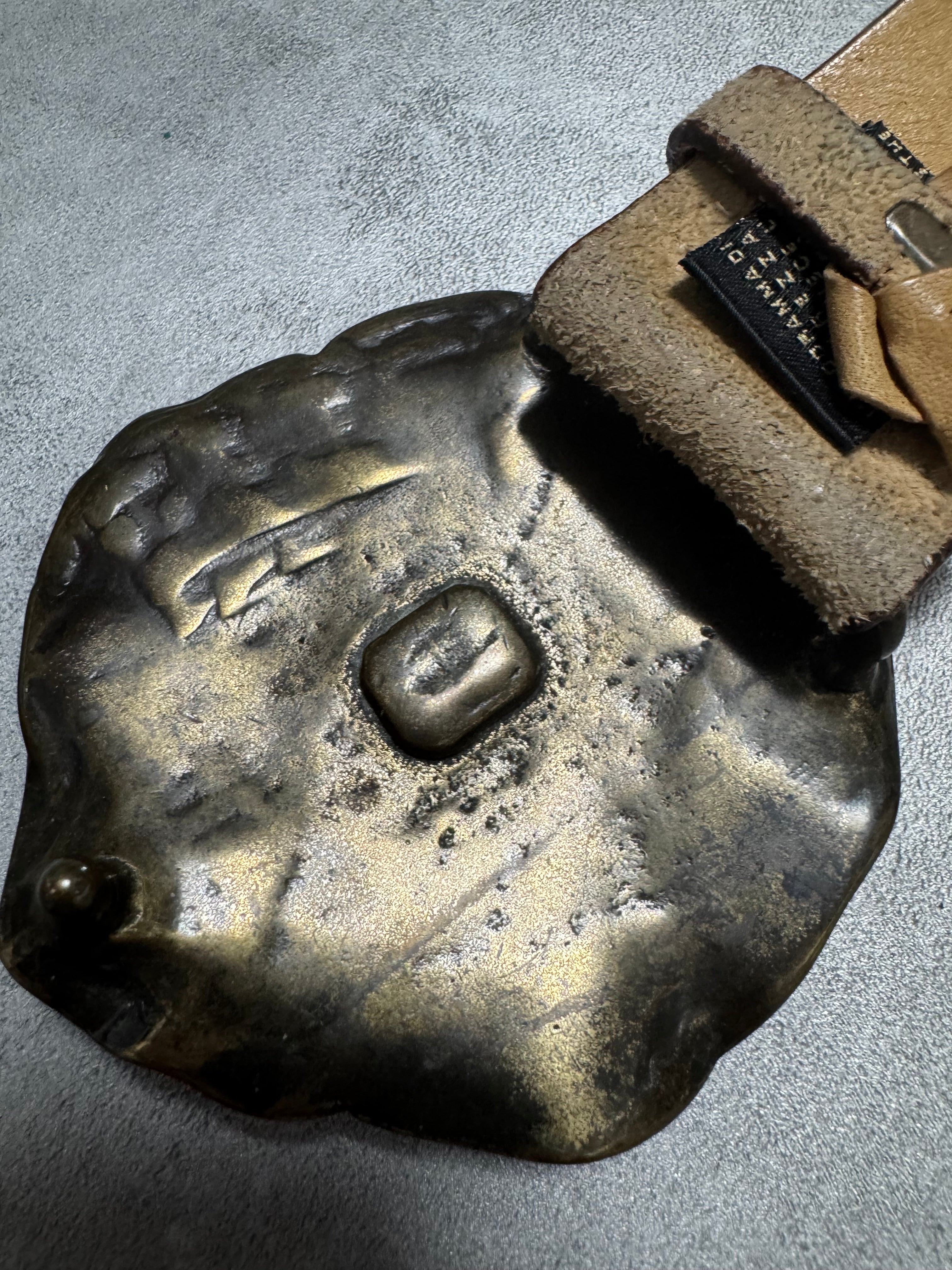 AW2003 Cavalli Infinity Rose Buckle Leather Belt