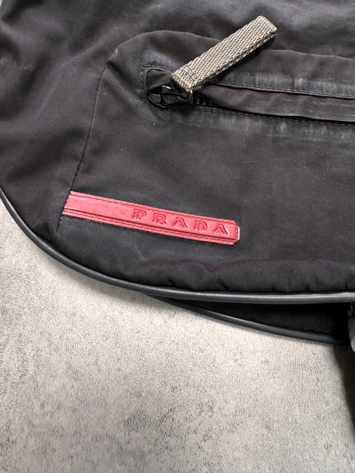 2000s Prada Luna Rossa Technical Nylon Shoulder Bag (OS)