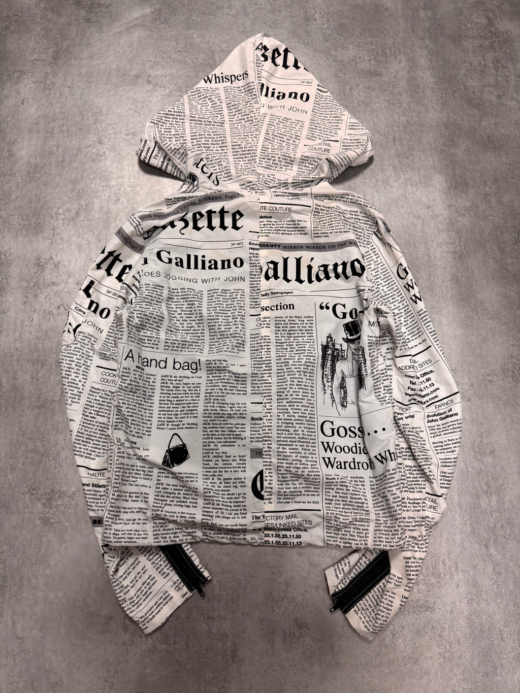 2000s John Galliano Newspaper Light Jacket