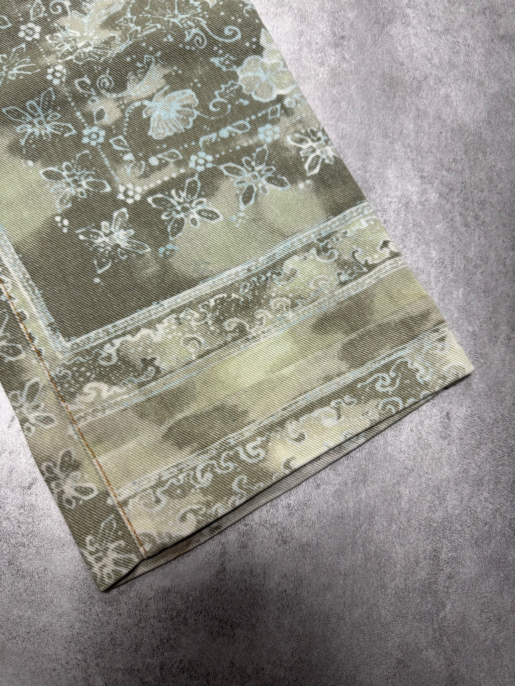 2000s Dolce & Gabbana Green Archive Rug Printed Pants