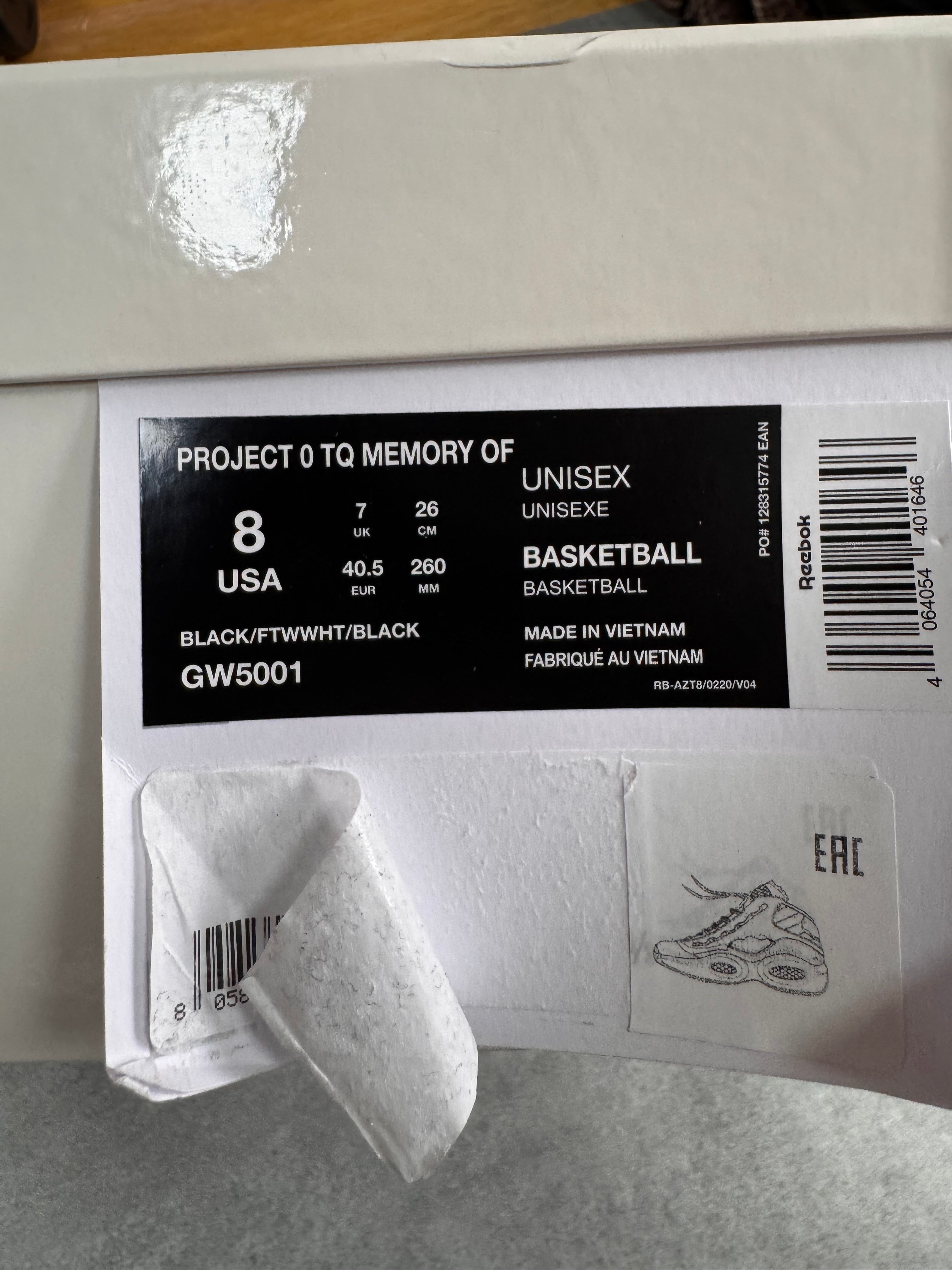 Reebok x Maison Margiela Question Mid Black Sneakers