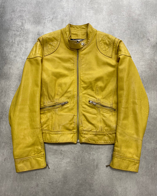 SS2005 Dolce & Gabbana Yellow Goat Leather Jacket (XS/S)