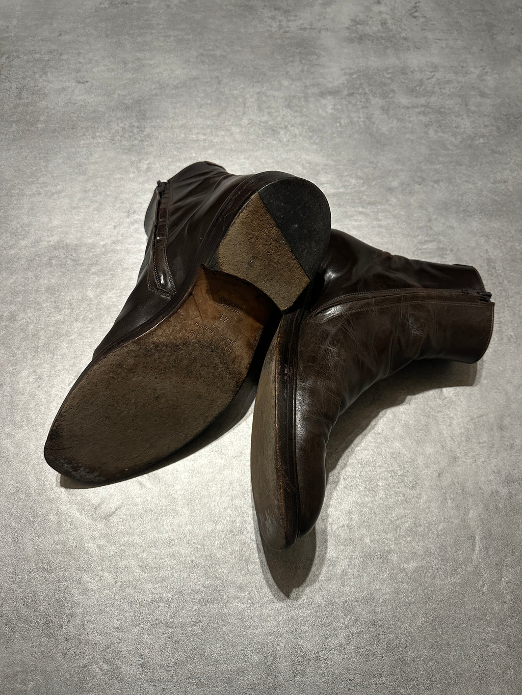 Maison Margiela Leather Brown Ankle Boots