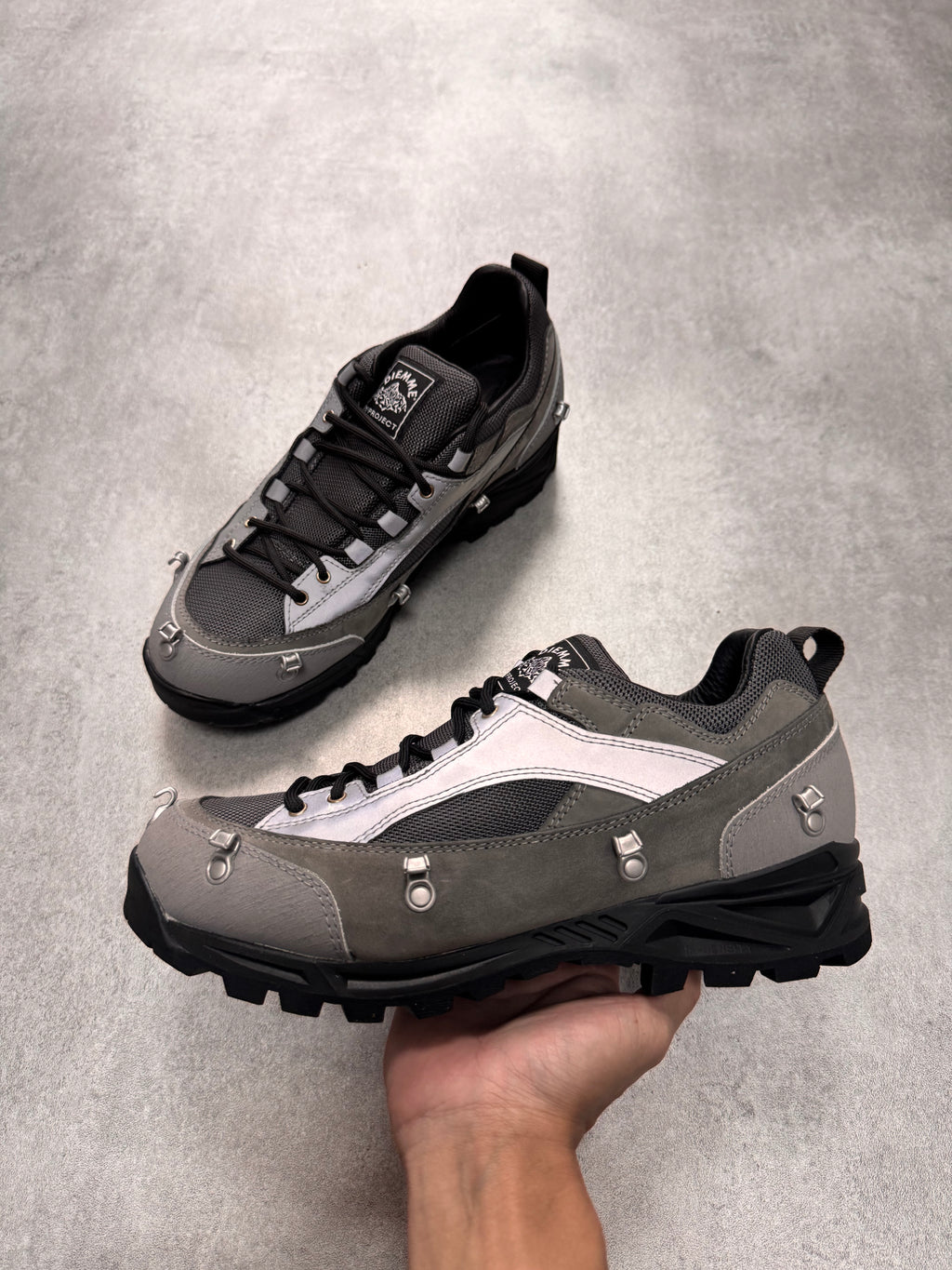 Y/Project x Diemme Silver Grey Grappa Hiker Shoes