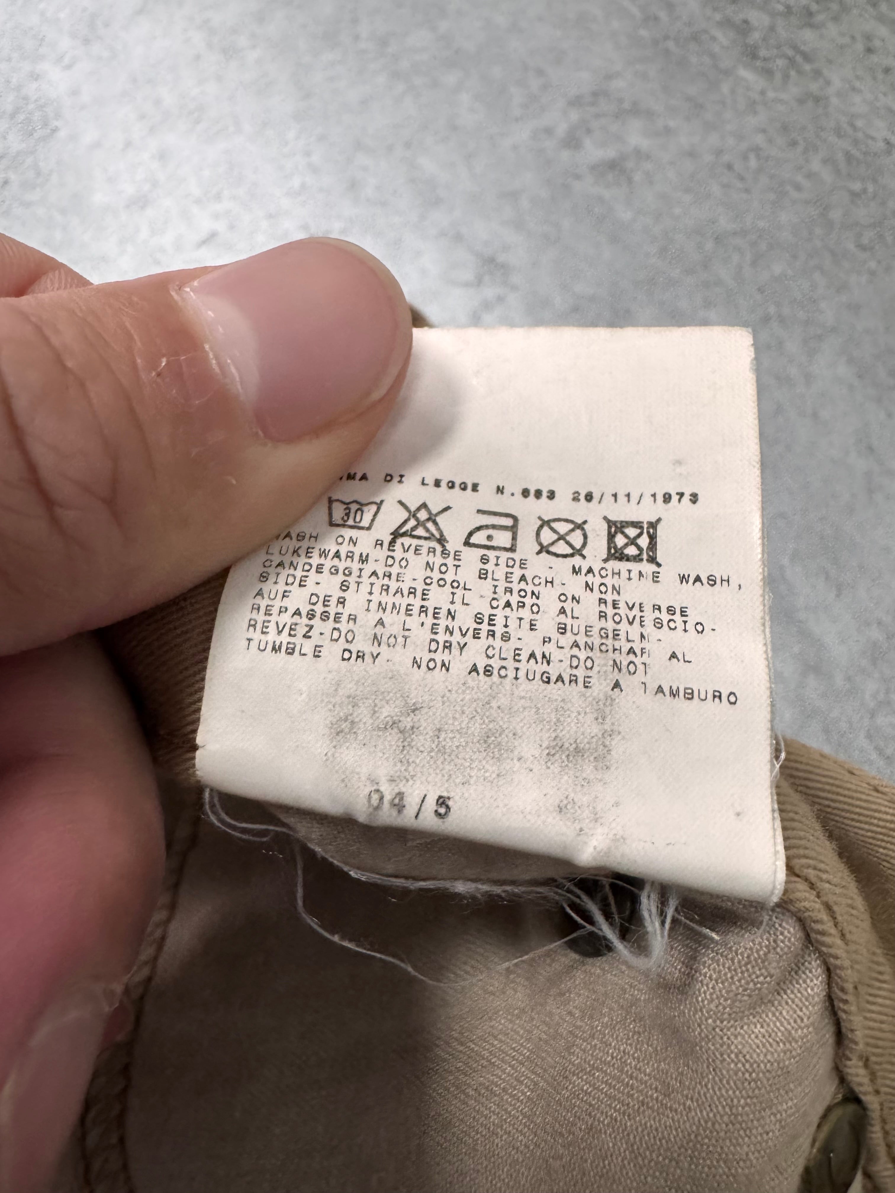 AW2004 Cavalli Geometrical Triangle Zipped Pockets Beige Skirt