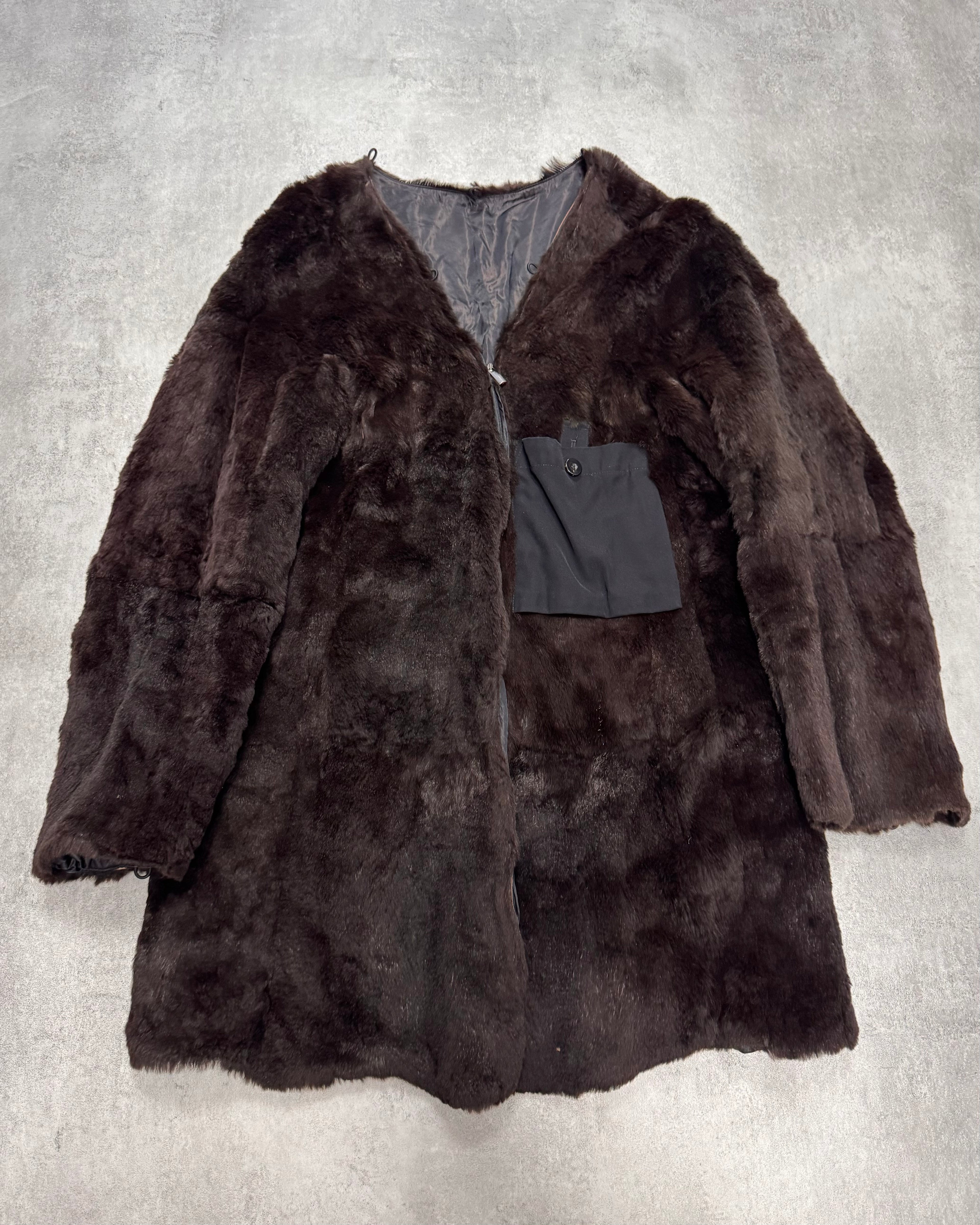 Giorgio Armani Brown Fur Under Jacket
