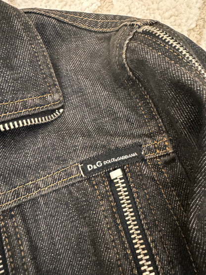 SS2003 Dolce & Gabbana Multi Zip Denim Jacket (XS/S)