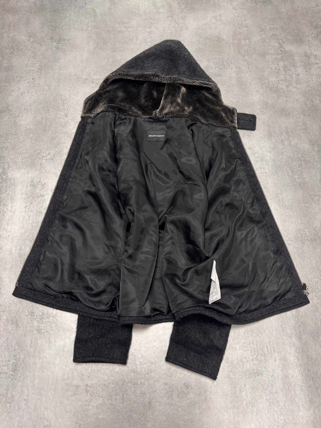 FW2014 Emporio Armani Wool Mohair Grey Jacket