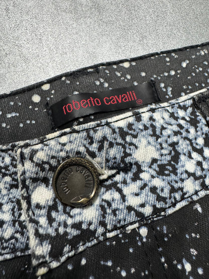 2000s Roberto Cavalli Galaxy White Expansion Pants (S)