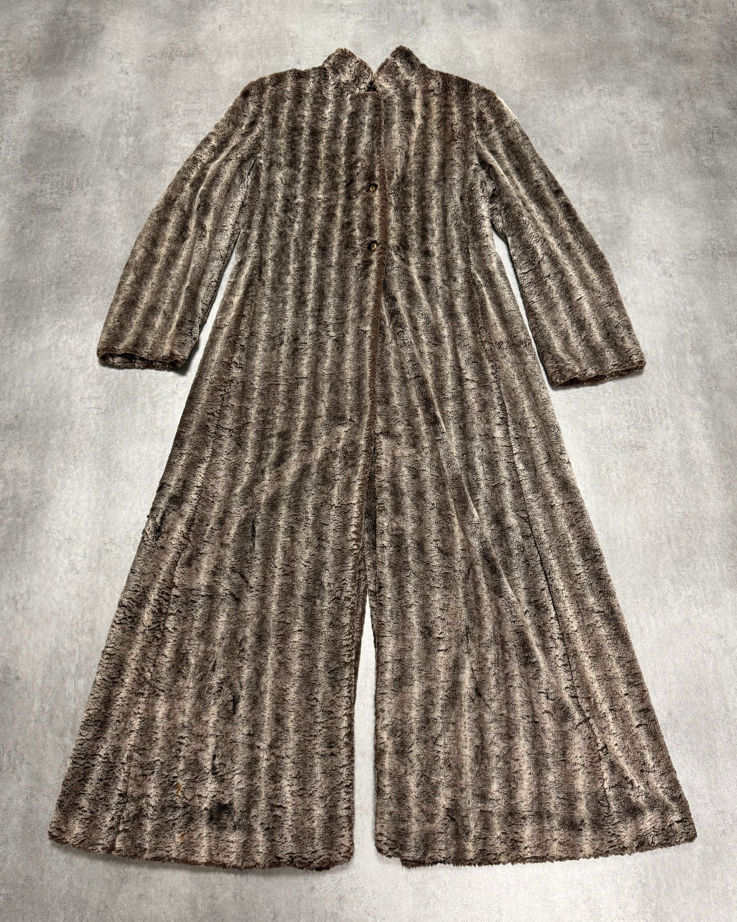 1990s Emporio Armani Furry Long Coat (S)